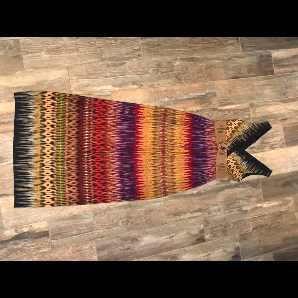 Tribal print maxi dress